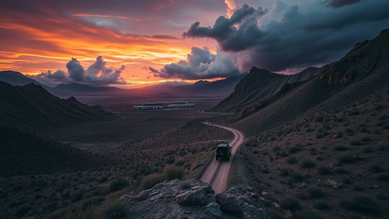 a sprawling rugged mountainous landscape in the heart of sinaloa mexico at the onset of a dramati
