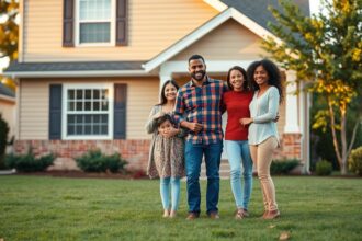 a wide realistic landscape shot capturing a diverse veteran and their family a partner and one or