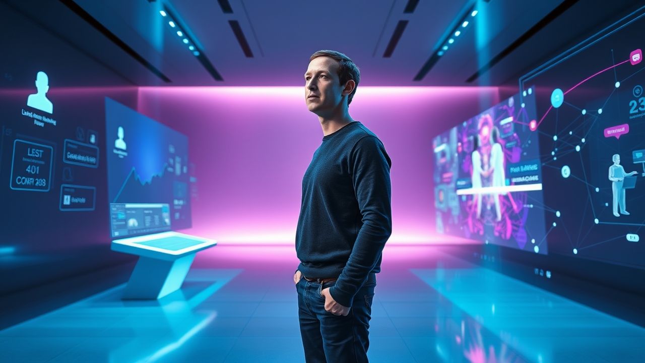 a wide landscape oriented highly detailed image of mark zuckerberg standing thoughtfully in a soph